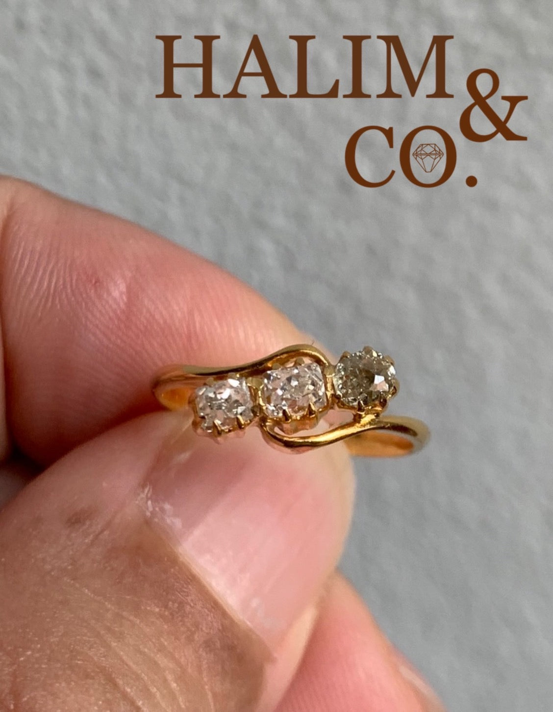 Antique Old Cut Diamond Ring. Kebaya Jewelry / Peranakan Nyonya Jewelry
