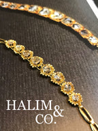 Antique Rose Cut Diamond Flower Bracelet With 18k Gold. Kebaya Jewelry / Peranakan Nyonya Jewelry