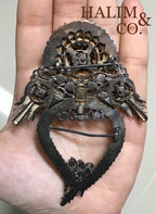 Antique Pearl Kerosang Thoe Brooches Set. Kebaya Jewelry / Peranakan Nyonya Jewelry