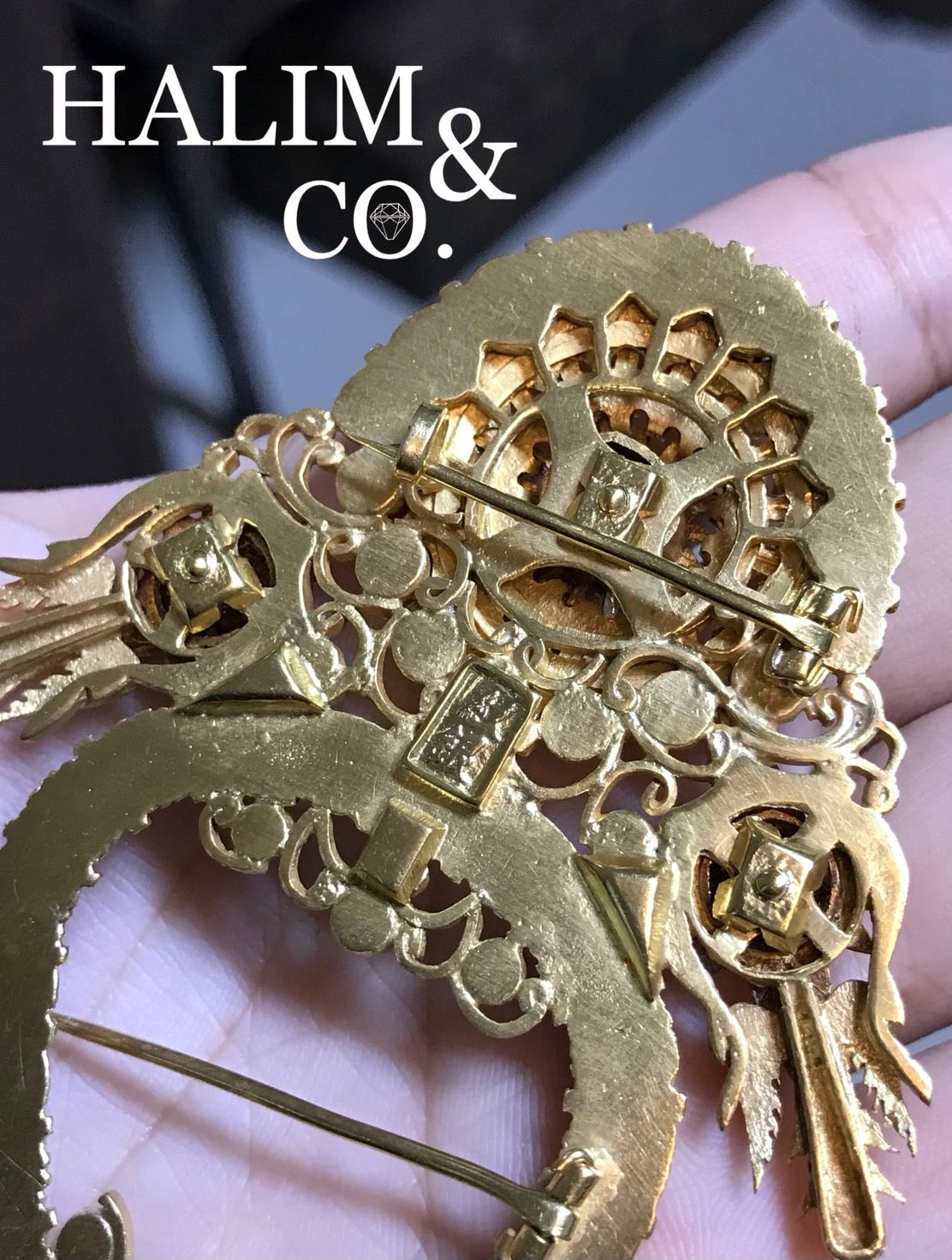 Antique Pearl Kerosang Thoe Brooches Set. Kebaya Jewelry / Peranakan Nyonya Jewelry