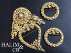 Antique Pearl Kerosang Thoe Brooches Set. Kebaya Jewelry / Peranakan Nyonya Jewelry