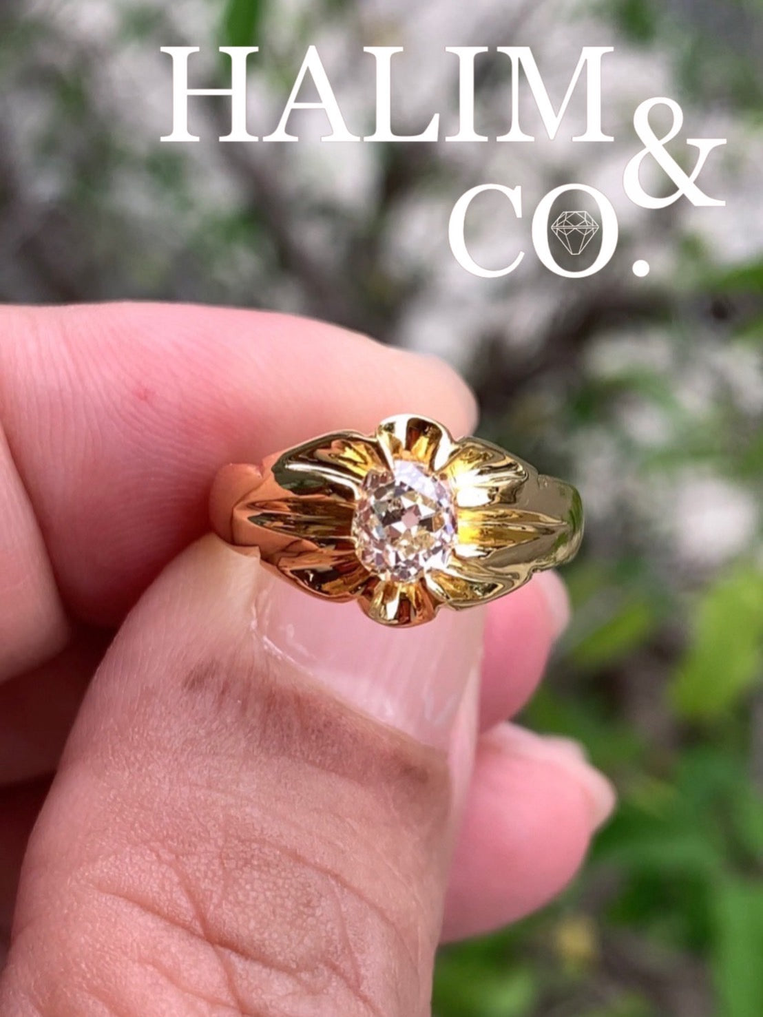 Old Mine Cut Diamond Ring. (Can Made To Order)