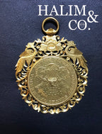 1906 United States 20 dollar Liberty Gold Coin Pendant. Kebaya Jewelry / Peranakan Nyonya Jewelry