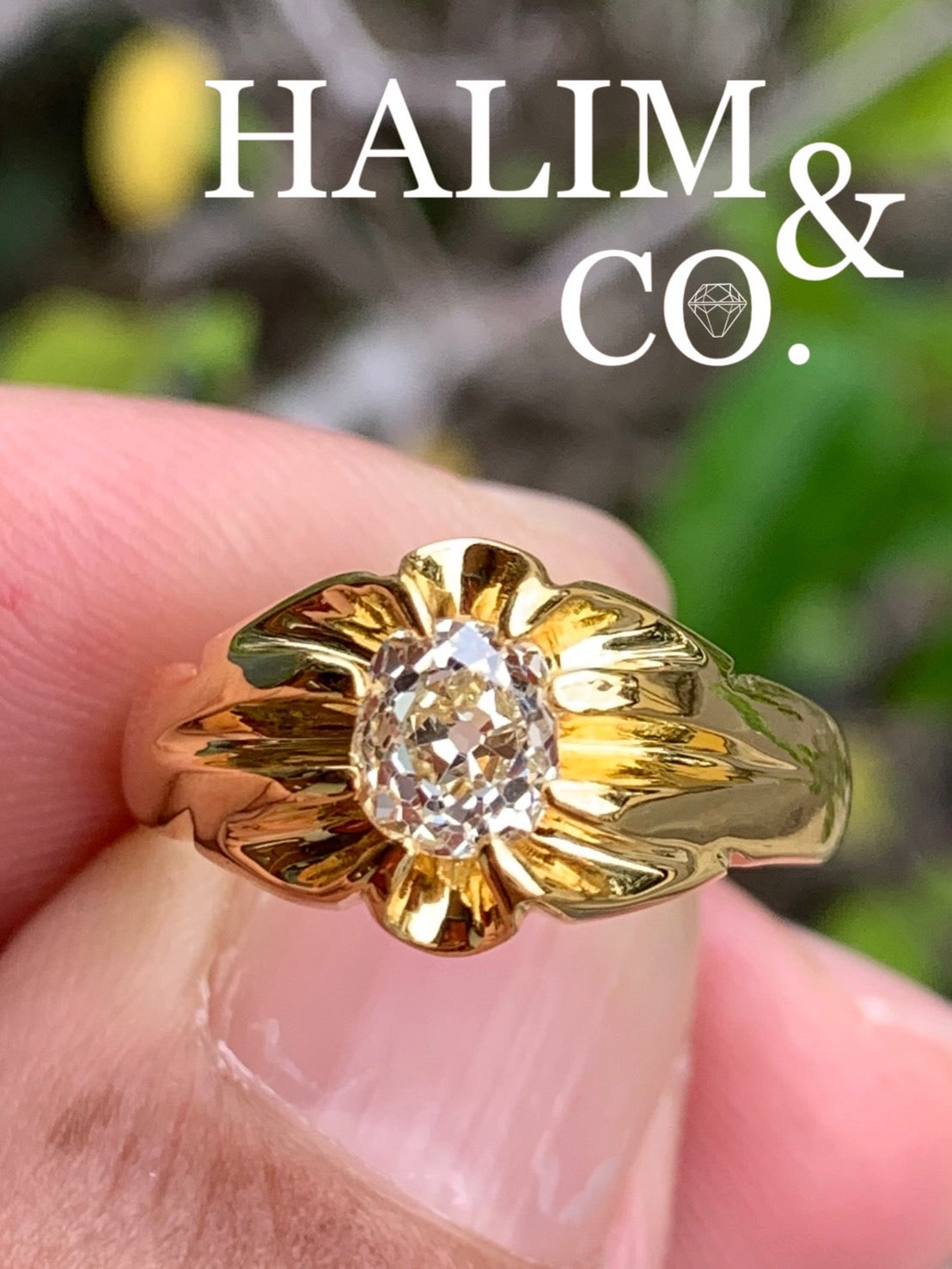 Old Mine Cut Diamond Ring. (Can Made To Order)