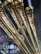 A Set Of Five Antique Pearl Hairpin. Kebaya Jewelry / Peranakan Nyonya Jewelry