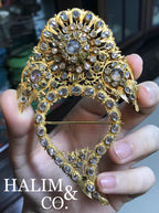 A gorgeous set of three antique zircon brooches set. Kebaya Jewelry / Peranakan Nyonya Jewelry Kebaya Jewelry / Peranakan Nyonya Jewelry
