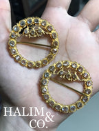 A gorgeous set of three antique zircon brooches set. Kebaya Jewelry / Peranakan Nyonya Jewelry Kebaya Jewelry / Peranakan Nyonya Jewelry