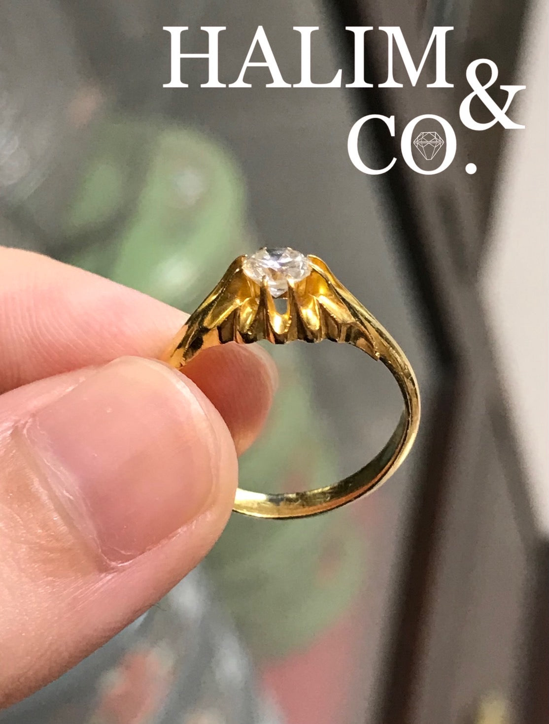 Antique Diamond Ring. Kebaya Jewelry / Peranakan Nyonya Jewelry