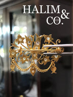 Antique Bird Rose Cut Diamond Brooch With 22k Gold. Kebaya Jewelry / Peranakan Nyonya Jewelry