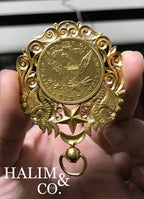 1906 United States 10 dollar Liberty Gold Coin Pendant. Kebaya Jewelry / Peranakan Nyonya Jewelry