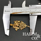 Antique Polki Diamond Pendant With Gold. Kebaya Jewelry / Peranakan Nyonya Jewelry