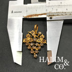 Antique Polki Diamond Pendant With Gold. Kebaya Jewelry / Peranakan Nyonya Jewelry