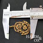 Antique Polki Diamond pendant. Peranakan Nyonya Jewelry
