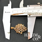 Antique Polki Diamond pendant. Kebaya Jewelry / Peranakan Nyonya Jewelry