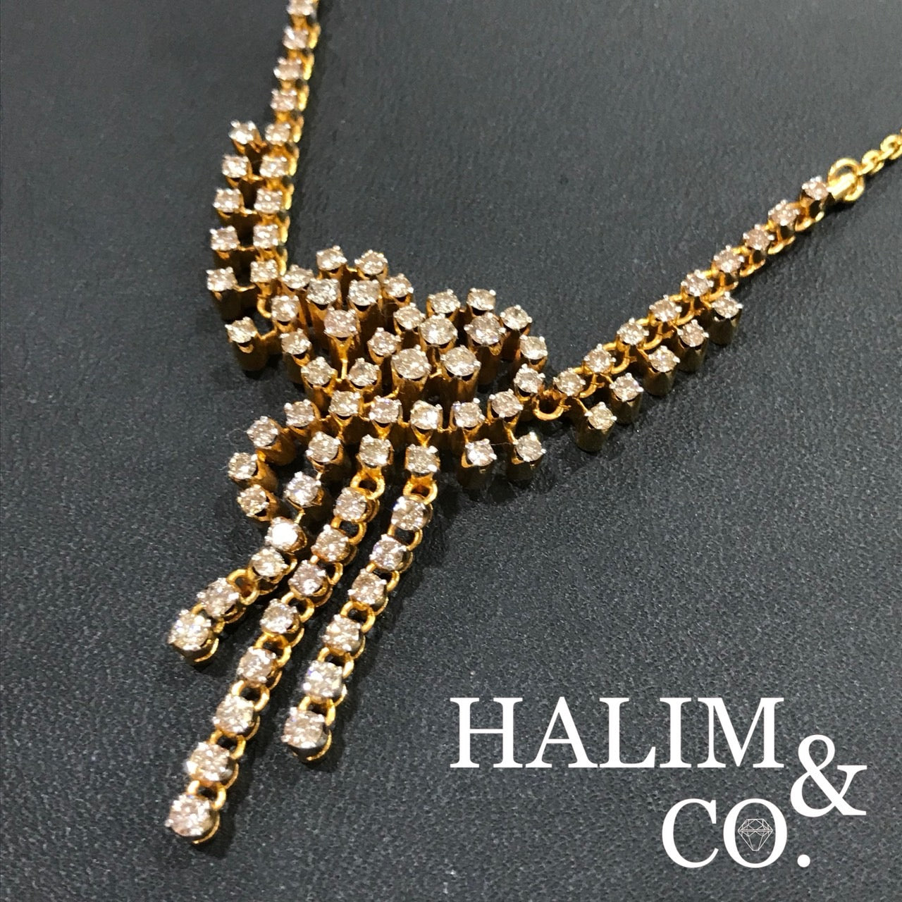 Antique Diamond Necklace, beautiful and delicate. Kebaya Jewelry / Peranakan Nyonya Jewelry