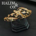 Antique Gold Bracelet With Polki Diamond. Kebaya Jewelry / Peranakan Nyonya Jewelry