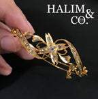Antique Gold Bracelet With Polki Diamond. Kebaya Jewelry / Peranakan Nyonya Jewelry