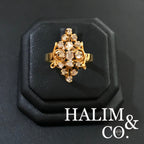 Antique Polki Diamond Ring. Kebaya Jewelry / Peranakan Nyonya Jewelry