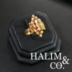 Antique Polki Diamond Ring. Kebaya Jewelry / Peranakan Nyonya Jewelry