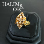 Antique Polki Diamond Ring. Kebaya Jewelry / Peranakan Nyonya Jewelry