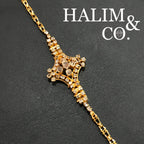 A gorgeous Gold Bracelet With polki diamonds. Kebaya Jewelry / Peranakan Nyonya Jewelry