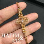 A gorgeous Gold Bracelet With polki diamonds. Kebaya Jewelry / Peranakan Nyonya Jewelry
