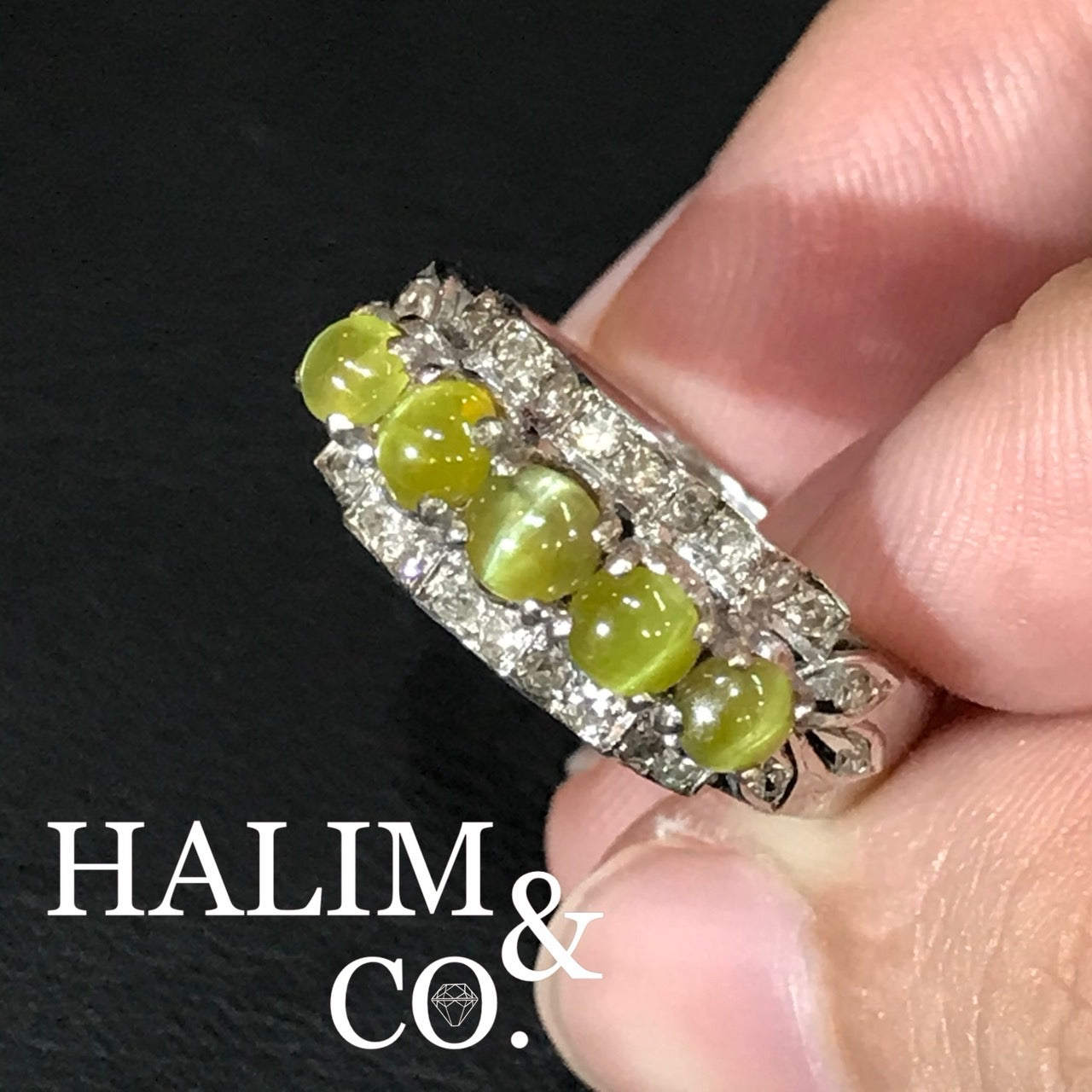Antique Chrysoberyl Ring. Kebaya Jewelry / Peranakan Nyonya Jewelry