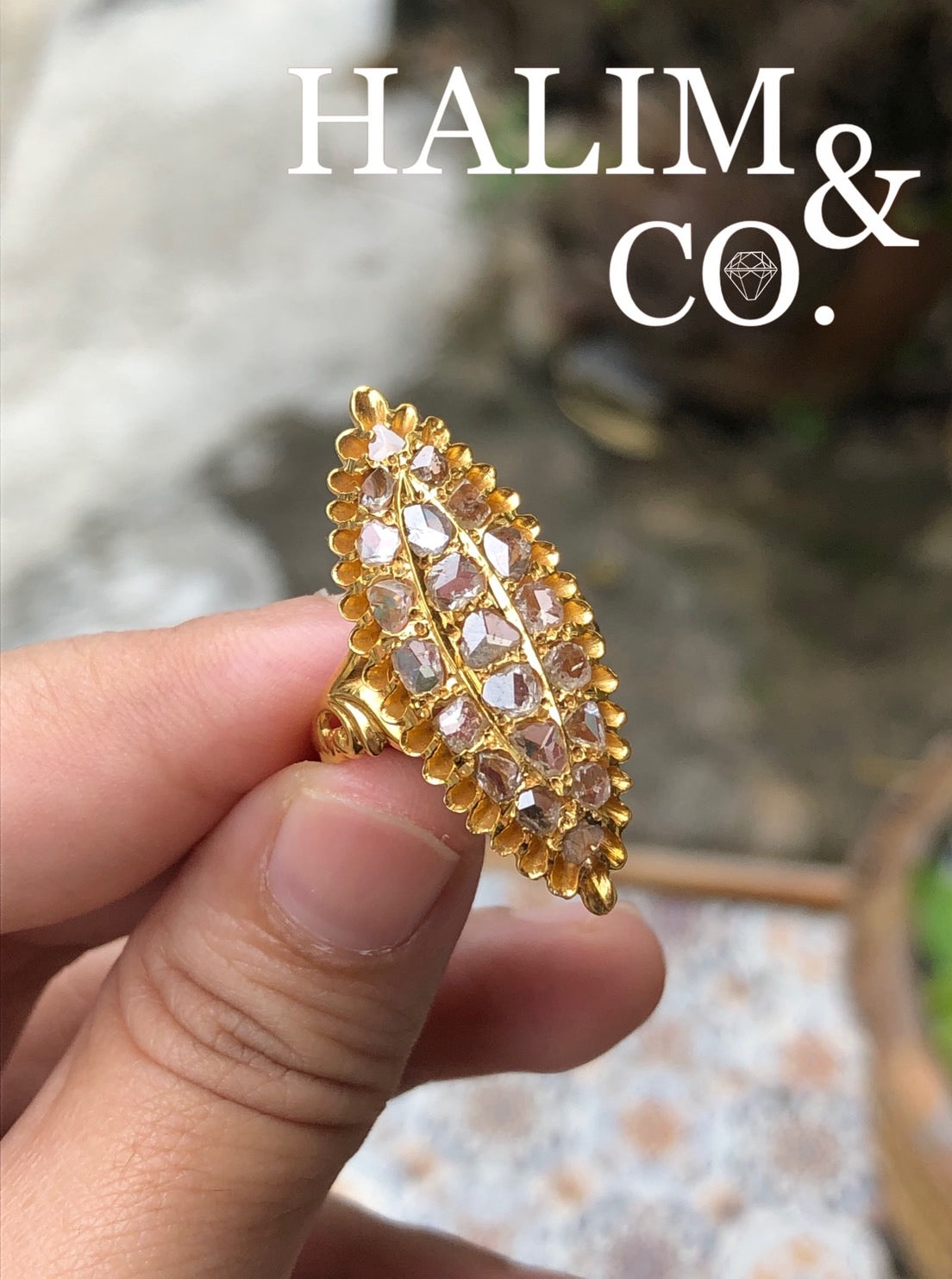 A Gorgeous Antique Polki Diamond Ring. Kebaya Jewelry / Peranakan Nyonya Jewelry