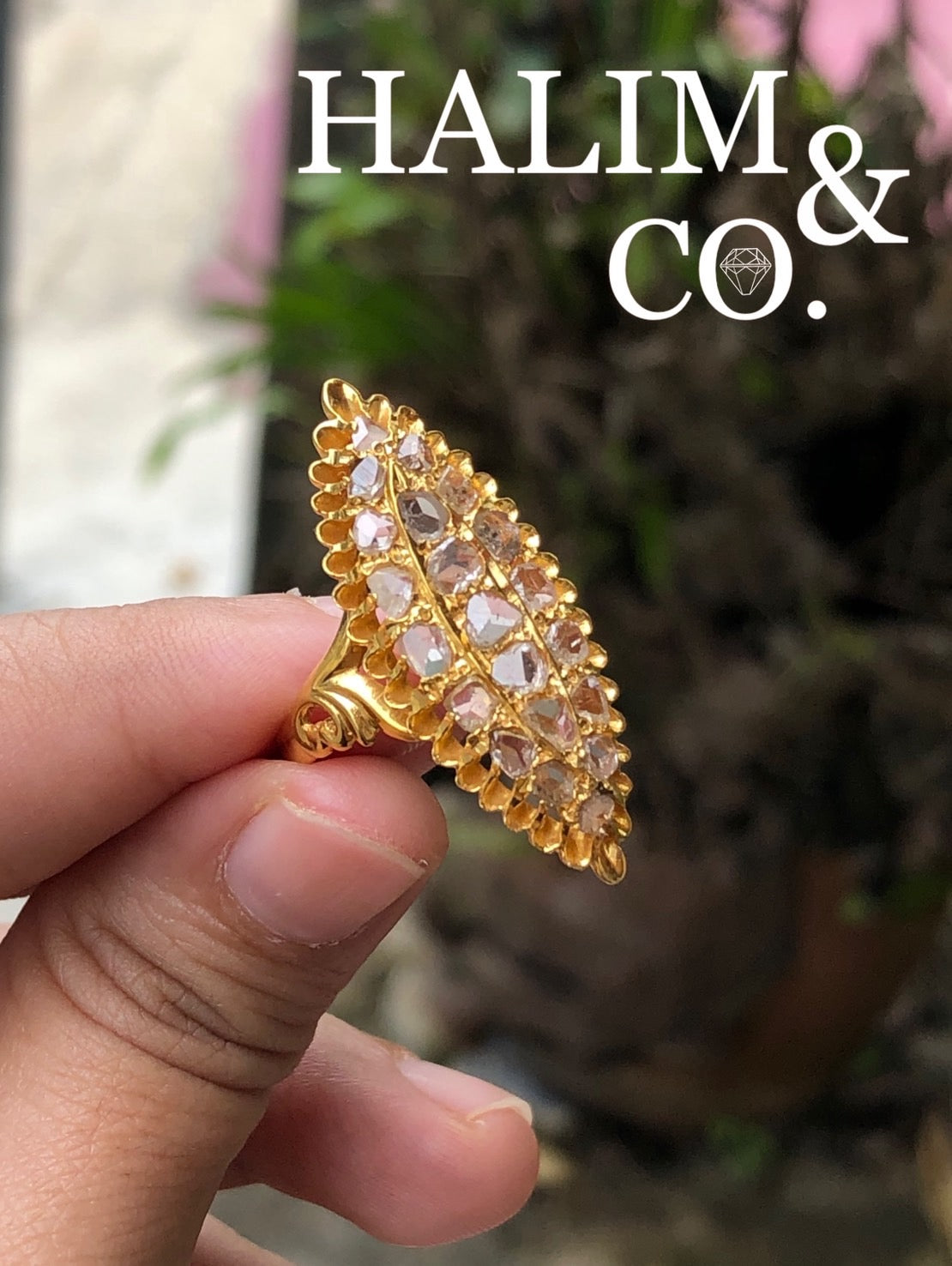 A Gorgeous Antique Polki Diamond Ring. Kebaya Jewelry / Peranakan Nyonya Jewelry