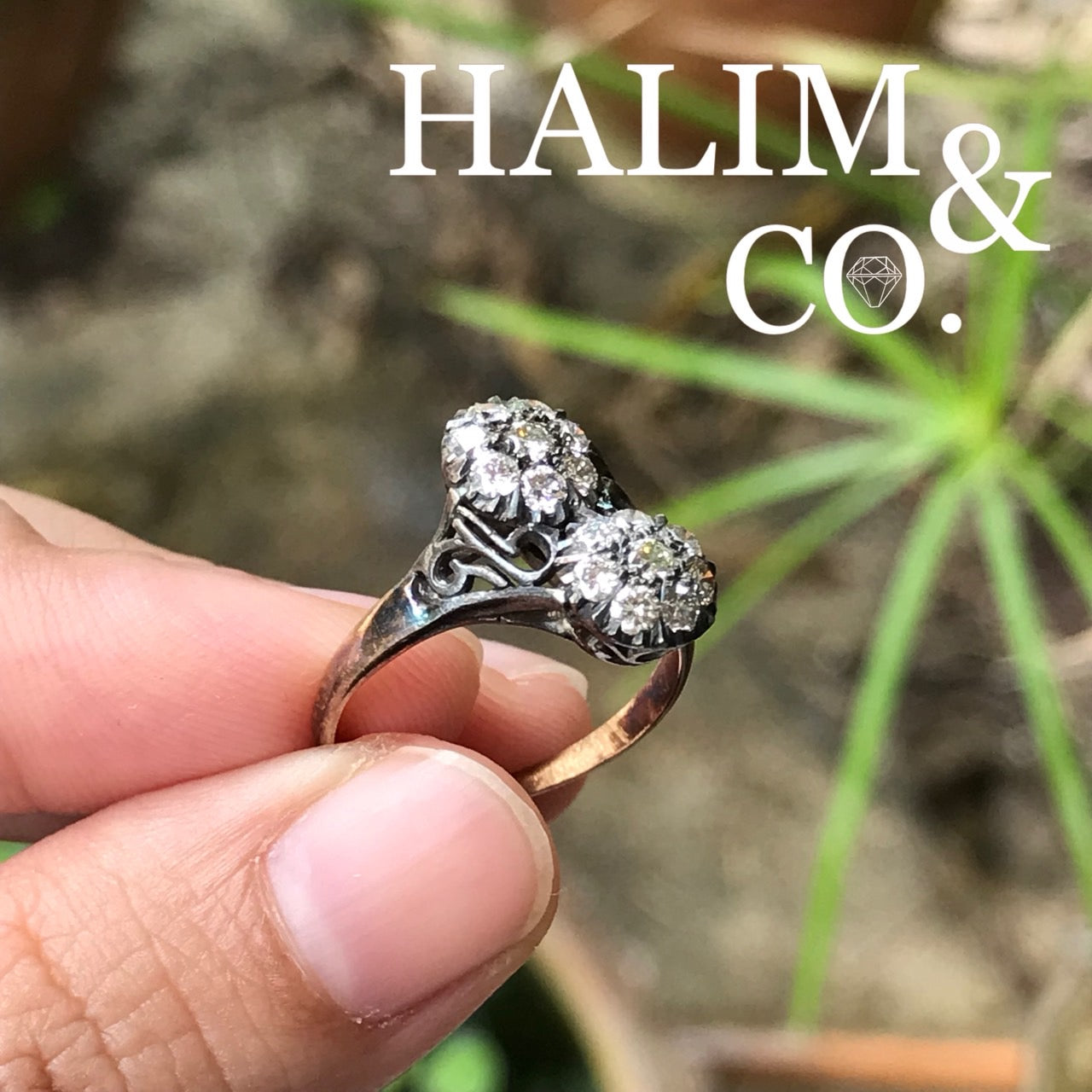 Antique Brilliant Cut Diamond Ring. Kebaya Jewelry / Peranakan Nyonya Jewelry