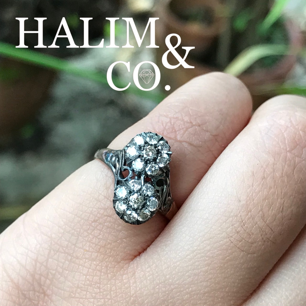 Antique Brilliant Cut Diamond Ring. Kebaya Jewelry / Peranakan Nyonya Jewelry
