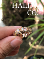 Rose Cut Diamond Eternity Ring. 18k gold. *MADE TO ORDER*