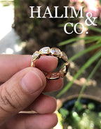 Rose Cut Diamond Eternity Ring. 18k gold. *MADE TO ORDER*
