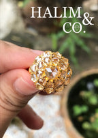 Antique Rose Cut Diamond Cluster Ring. Kebaya Jewelry / Peranakan Nyonya Jewelry