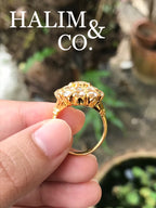 Antique Rose Cut Diamond Cluster Ring. Kebaya Jewelry / Peranakan Nyonya Jewelry