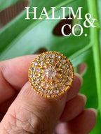 Antique Old Cut Diamond And Rose Cut Diamond Cluster Ring. Kebaya Jewelry / Peranakan Nyonya Jewelry