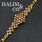 A gorgeous Gold Bracelet With polki diamonds. Kebaya Jewelry / Peranakan Nyonya Jewelry