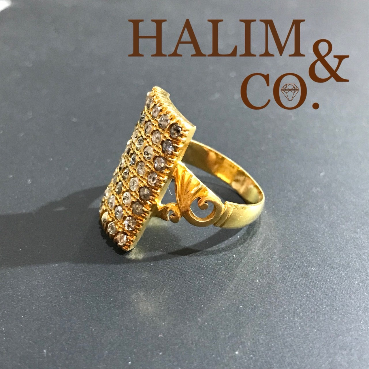 Antique Rose Cut Diamond Ring. Kebaya Jewelry / Peranakan Nyonya Jewelry