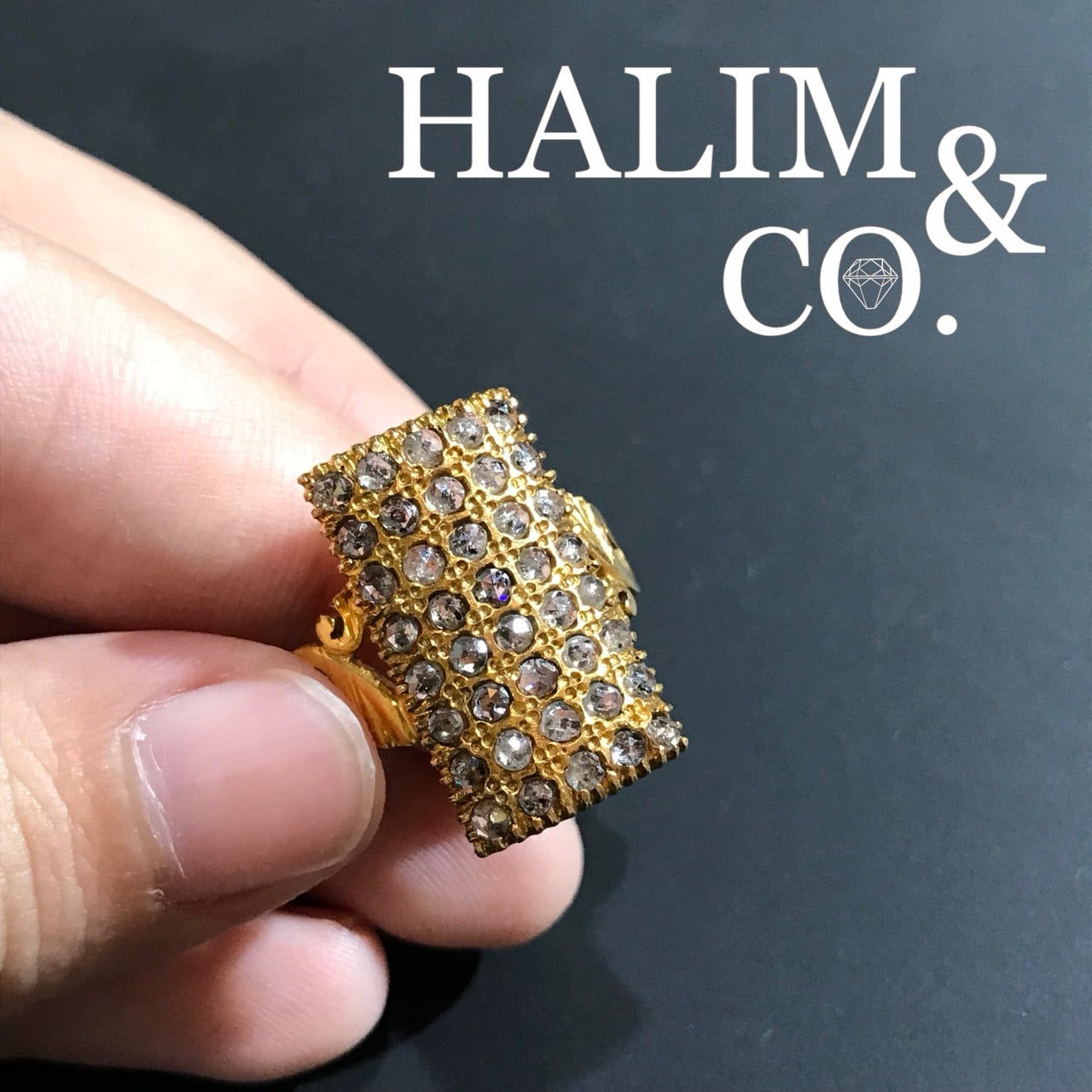 Antique Rose Cut Diamond Ring. Kebaya Jewelry / Peranakan Nyonya Jewelry