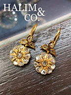 Antique Polki Diamond Chandelier Earrings. Kebaya Jewelry / Peranakan Nyonya Jewelry