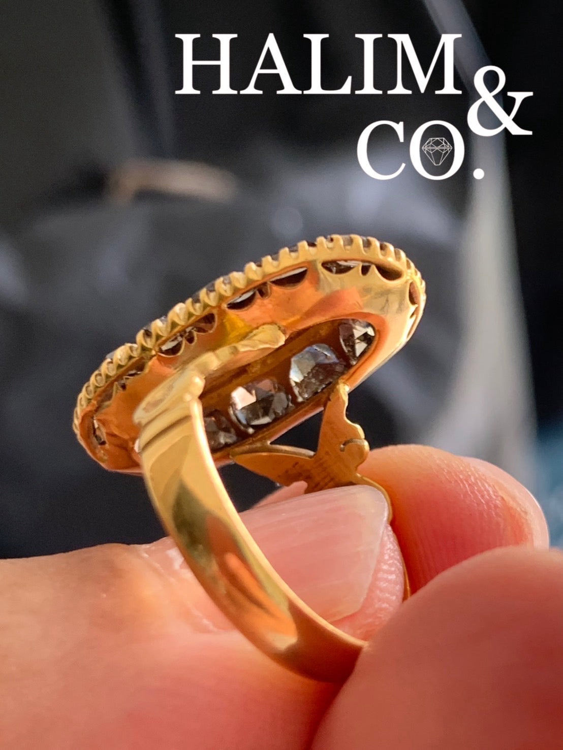 Antique Polki Diamond Ring. Kebaya Jewelry / Peranakan Nyonya Jewelry