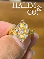 Antique Rose Cut Diamond Ring. Kebaya Jewelry / Peranakan Nyonya Jewelry