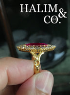 Antique Ruby And Polki Diamond Ring. Kebaya Jewelry / Peranakan Nyonya Jewelry