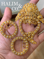 Antique Diamond Kerosang Thoe Brooches Set. Kebaya Jewelry / Peranakan Nyonya Jewelry