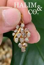 Antique Polki Diamond Pendant. Kebaya Jewelry / Peranakan Nyonya Jewelry
