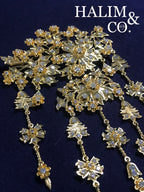 Flower Brooch 22k Gold with Brilliant Cut Diamond. *MADE TO ORDER*