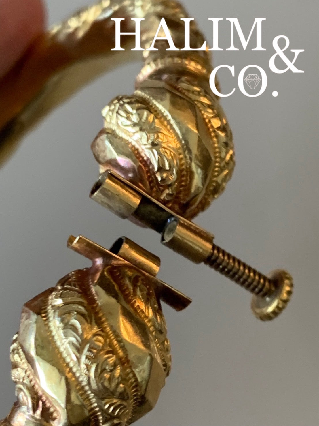 Antique Gold Cuff Anklets.(Gelang Kaki) Kebaya Jewelry / Peranakan Nyonya Jewelry