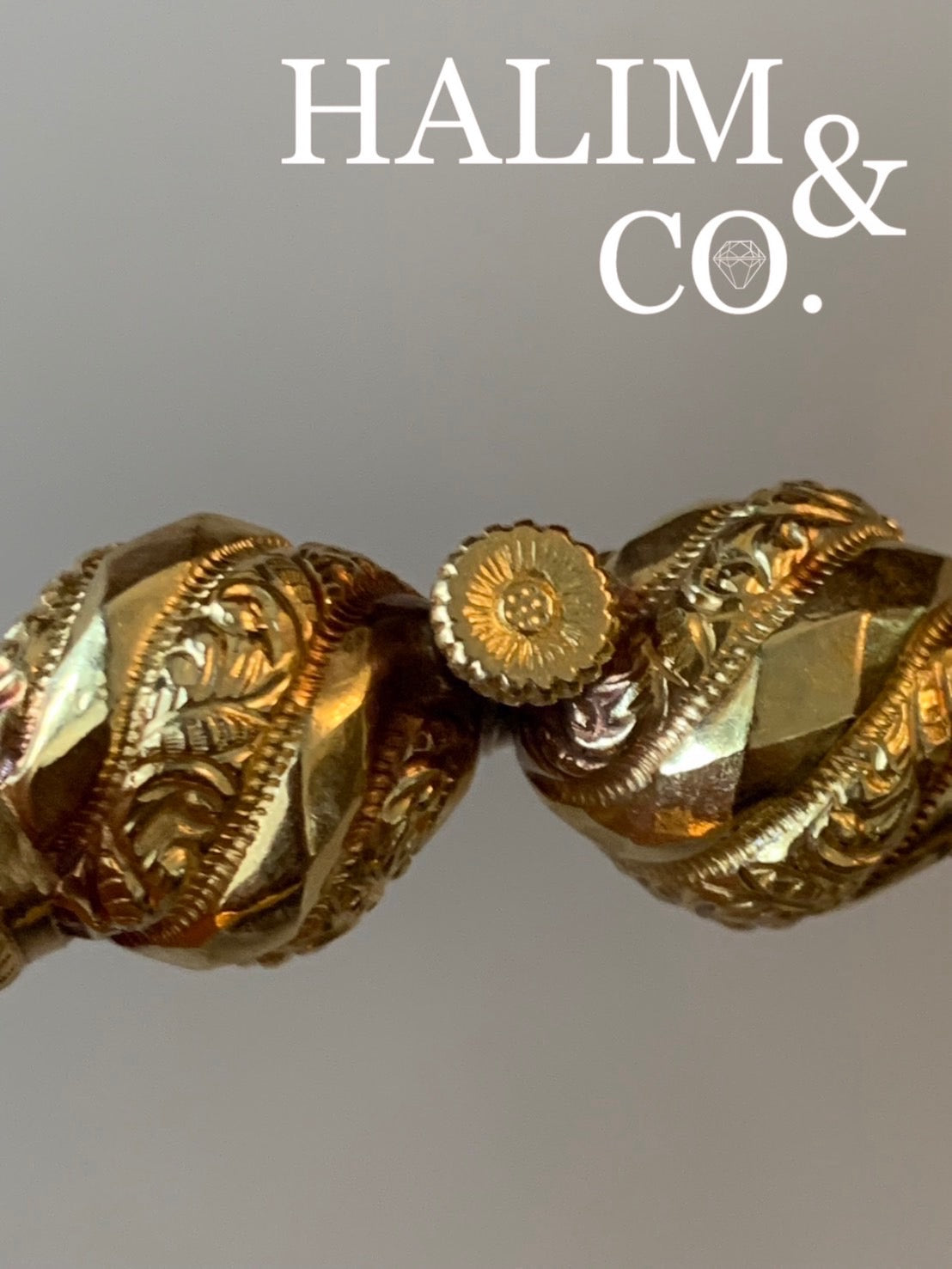 Antique Gold Cuff Anklets.(Gelang Kaki) Kebaya Jewelry / Peranakan Nyonya Jewelry