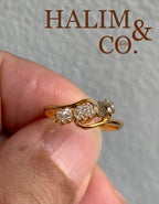 Antique Old Cut Diamond Ring. Kebaya Jewelry / Peranakan Nyonya Jewelry