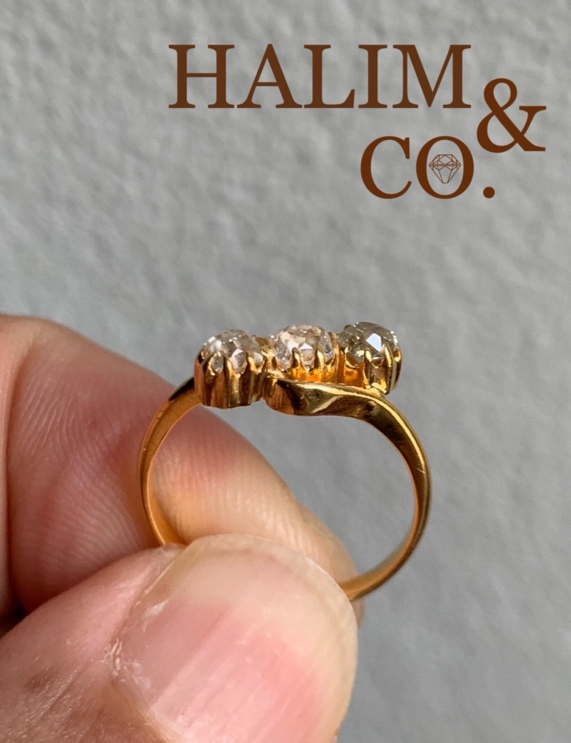 Antique Old Cut Diamond Ring. Kebaya Jewelry / Peranakan Nyonya Jewelry